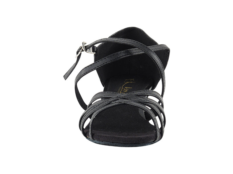 1606FT Black Leather with 1" Flat Heel in the photo