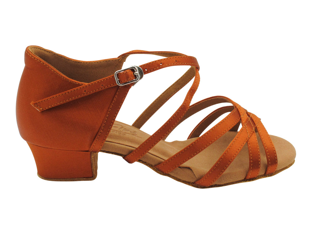 1606G Dark Tan Satin with 1.5" heel in the photo