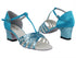 1612 188 Light Blue Sparkle_F_H_230 Light Blue Satin_B_T with 2" Thick Cuban Heel in the photo