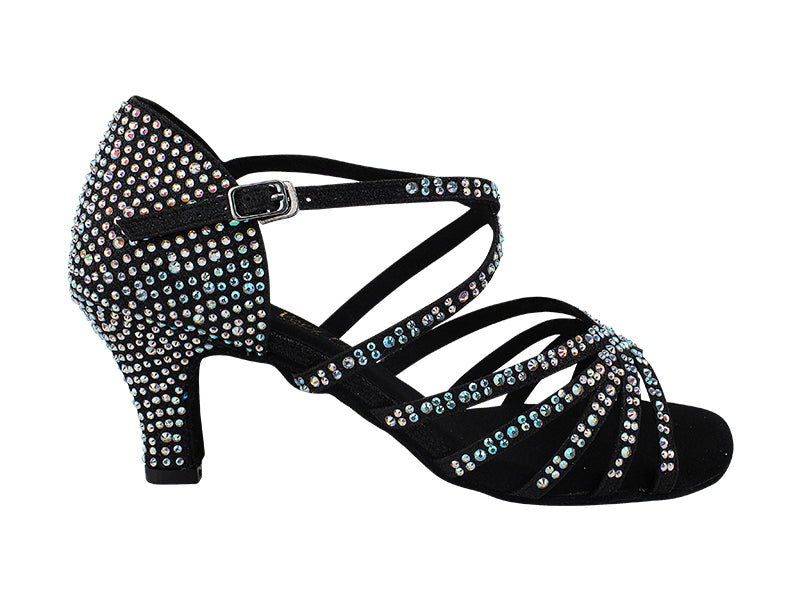 1613Bling Black Glitter Satin with 2.75" Heel (1995) in the photo