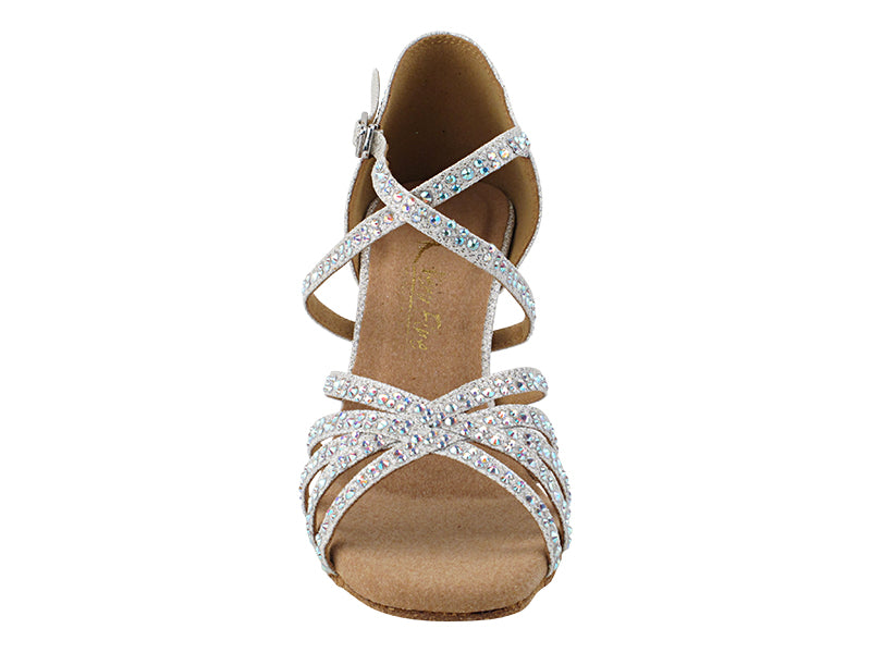 1613Bling White Glitter Satin with 2.5" Heel (2899) in the photo