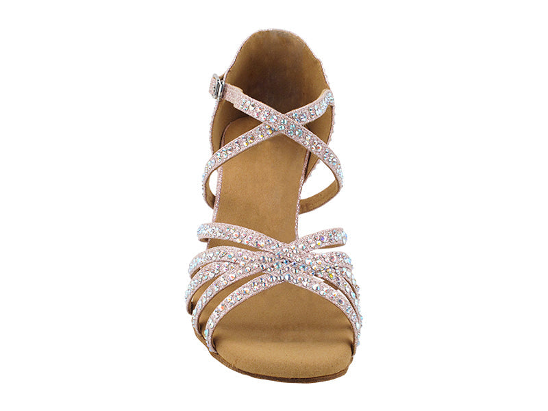 1613Bling Pink Glitter Satin with 2.5" Heel (2899) in the photo