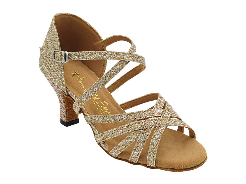 1613LEDSS Champagne Glitter Satin with 2.5" Heel (2899) in the photo