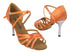 1613LEDSS 159 Orange Satin with 6646_3" Slim Metallic Heel in the photo