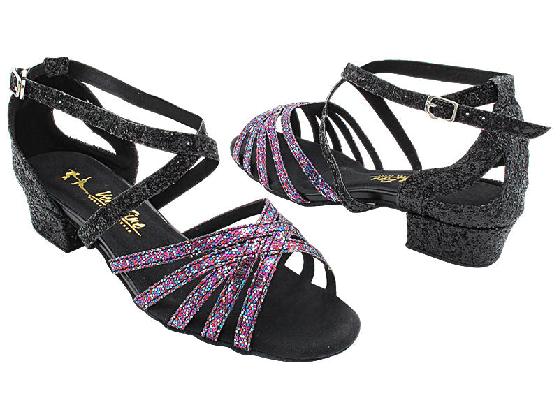 1613LEDSS 21 Purple Illusion Scale_F_30 Black Sparkle_B_J with 1" Women Heel (8881) in the photo