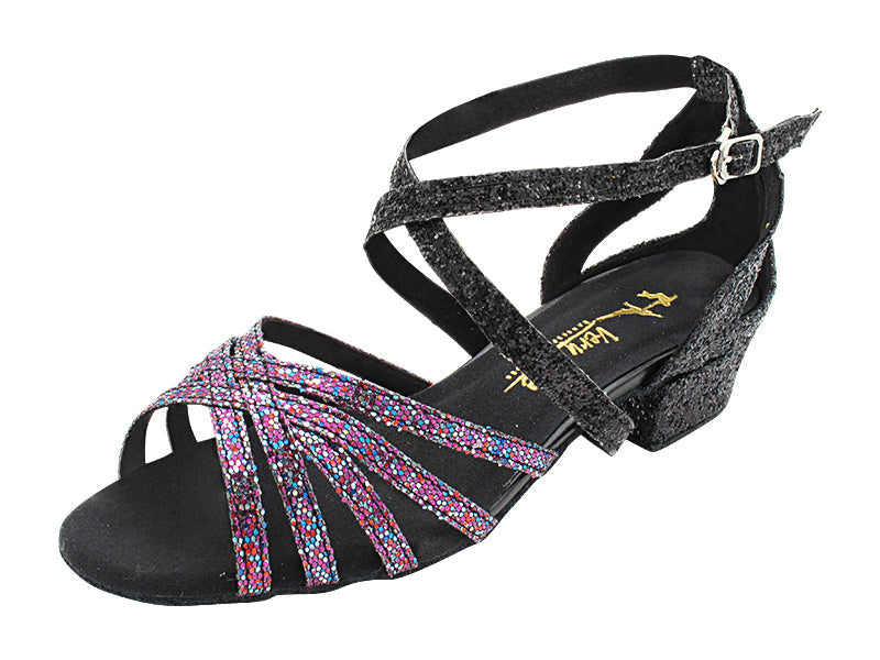 1613LEDSS 21 Purple Illusion Scale_F_30 Black Sparkle_B_J with 1" Women Heel (8881) in the photo