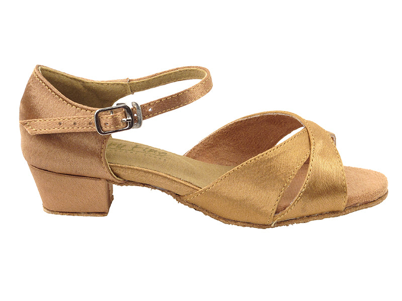 1615G Brown Satin with 1.5" heel in the photo