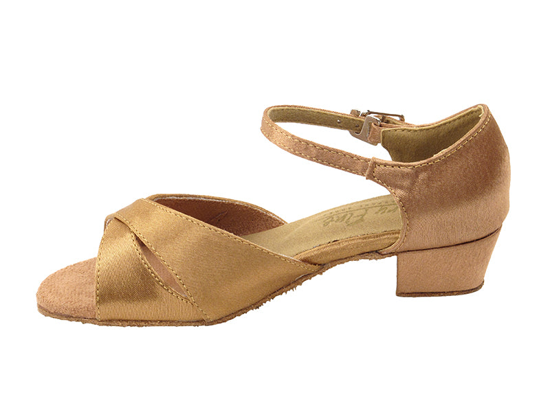 1615G Brown Satin with 1.5" heel in the photo