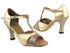1617 125 Gold Stardust_H_57 Light Gold Leather_1616 BackStrap with 3" Heel in the photo