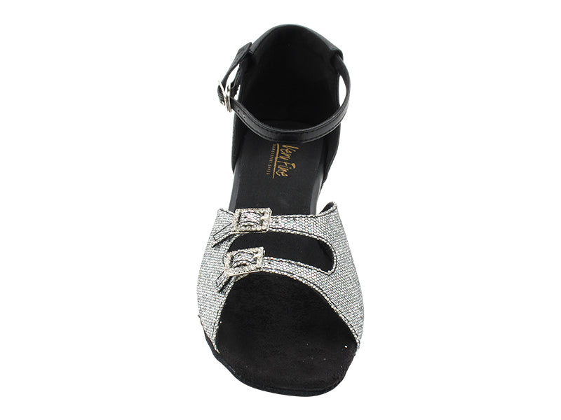 1620 172 Grey Scale_F_Black Leather_B_Stone with 1.5" Heel (2001) in the photo