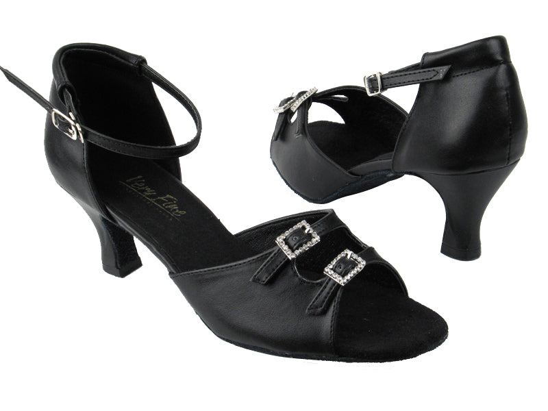 1620 Black Leather with 2.5" low heel in the photo