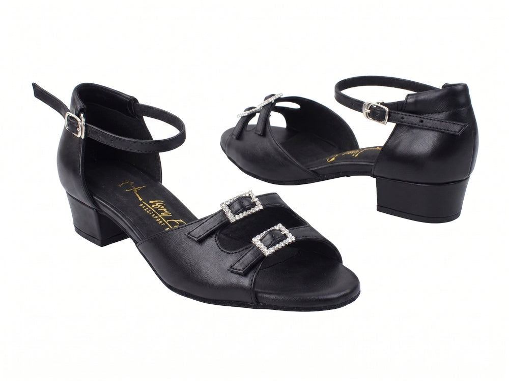 1620FT Silver Leather with 1" Flat Heel in the photo