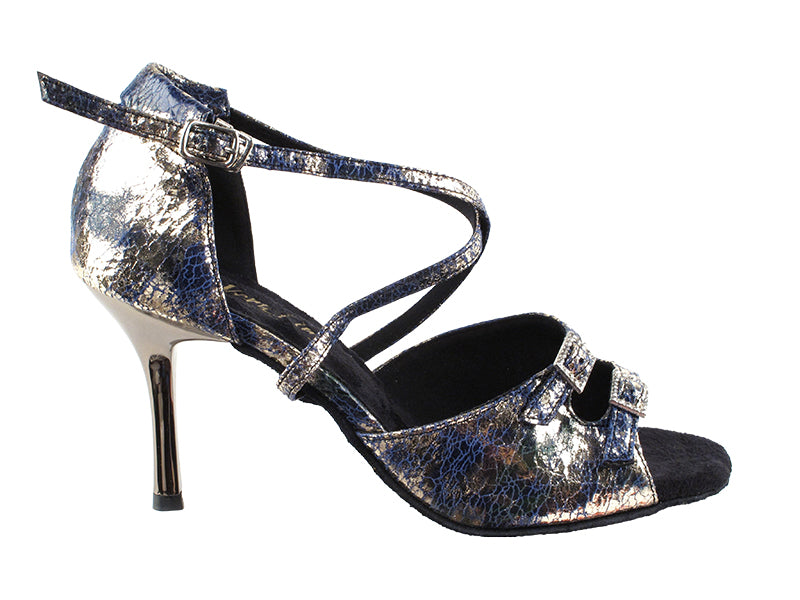 1625BLEDSS Blue Granite with 3" slim heel in the photo