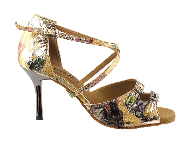 1625BLEDSS Gold Granite with 3" slim heel in the photo
