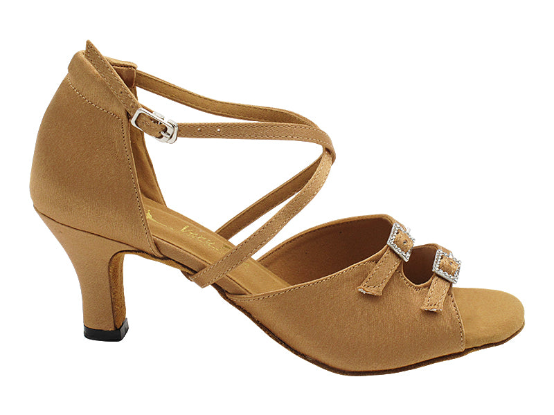 1625 Brown Satin & Stone with 2.5" heel (2899) in the photo