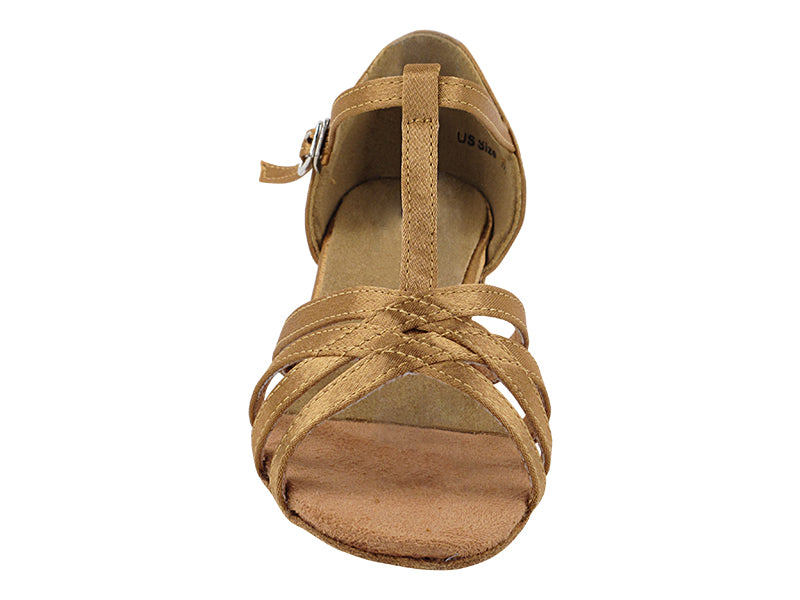 1633G Brown Satin with 1.5" heel in the photo