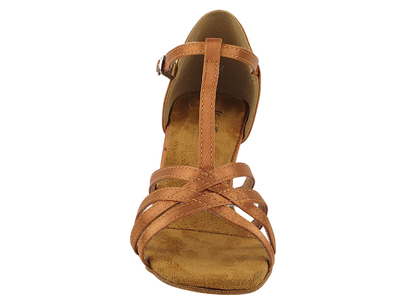 1633 Dark Tan Satin with 2.5" Heel (2899) in the photo