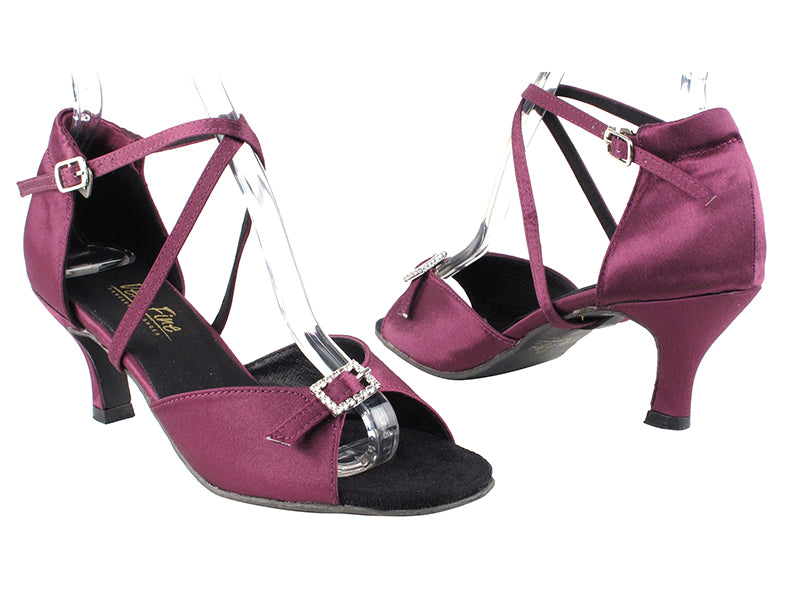 1636 111 Purple Satin with 2.75" Heel in the photo