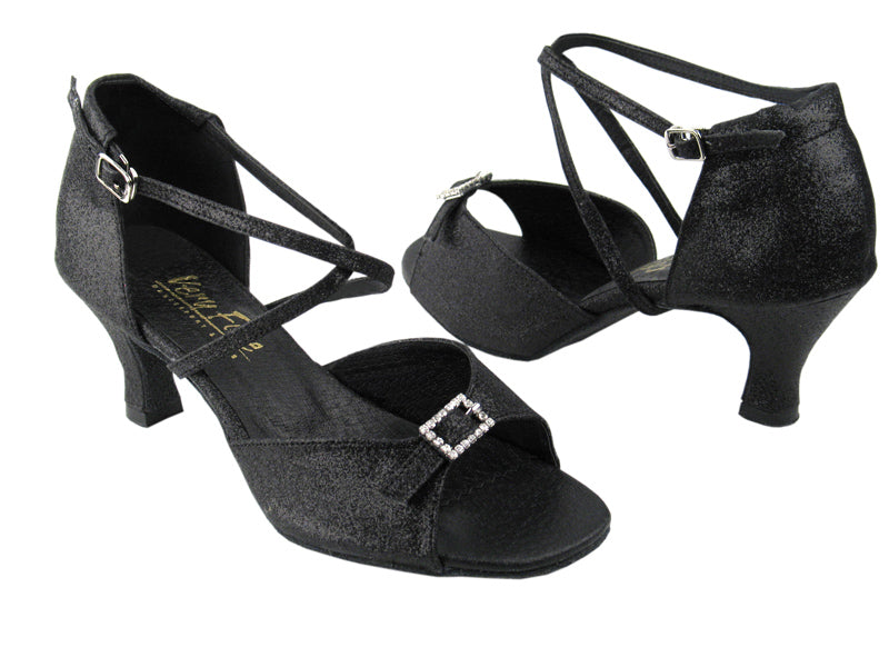 1636 Black Stardust with 2.5" Low Heel in the photo