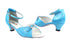 1636 104 Blue Flower Satin_1620 BackStrap with 1.3" Heel in the photo