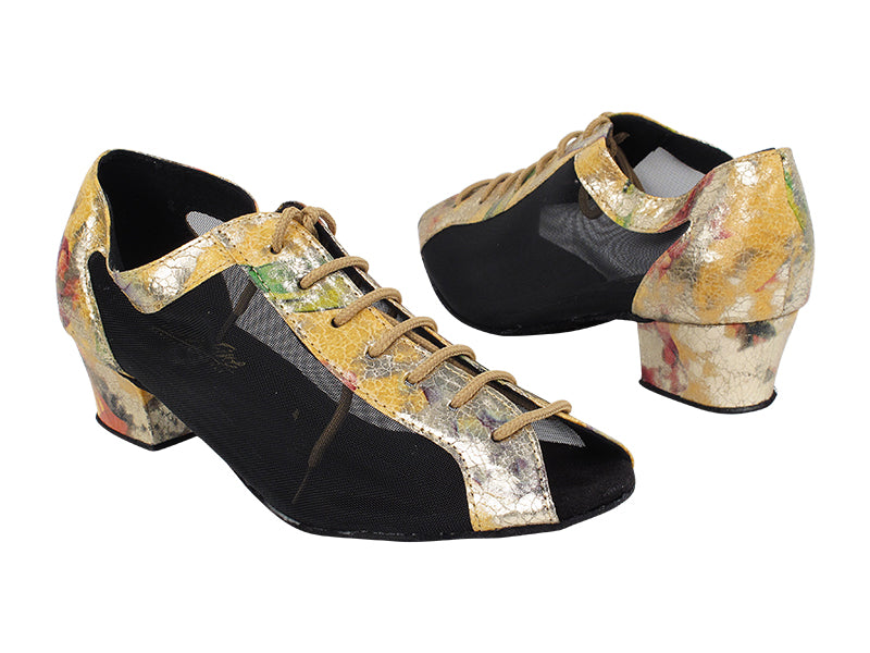 1643 290 Yellow Green PU_Black Mesh with 1.5" Heel in the photo