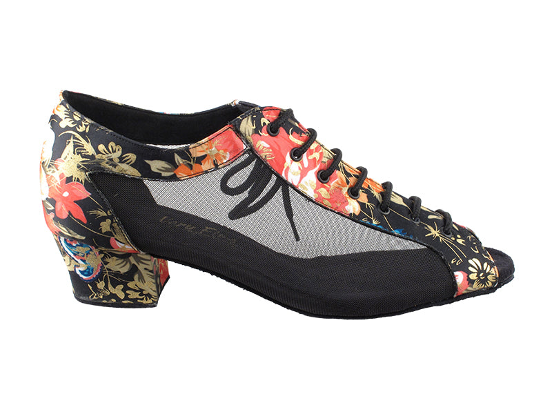 1643LEDSS Black_Red Flower with 1.5" Medium Heel (2001) in the photo