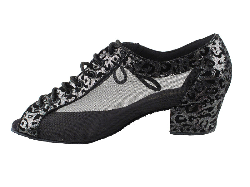 1643LEDSS Black Velvet Leopard with 1.5" Medium Heel (2001) in the photo