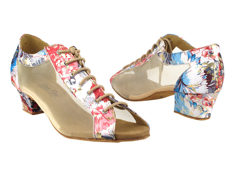 1643LEDSS White_Red Flower with 1.5" Medium Heel (2001) in the photo