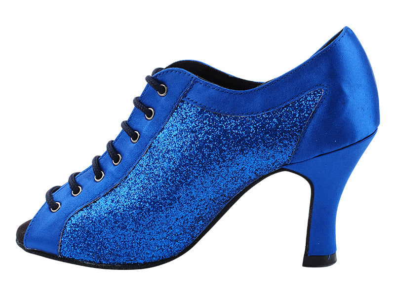 1643 247 Gem Blue Satin_234 Blue Stardust with 3" Heel (6812) in the photo