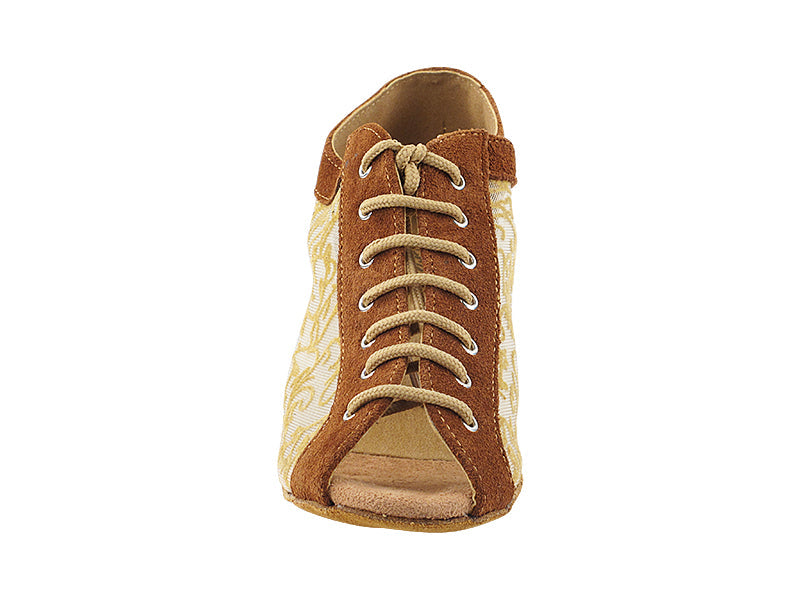 1643 265 Dark Brown Suede_47 Mesh with 2" TC Heel (3149) in the photo