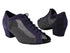 1643 281 Purple Suede_307 White Silver Glitter Mesh with 1.5" Medium Heel in the photo
