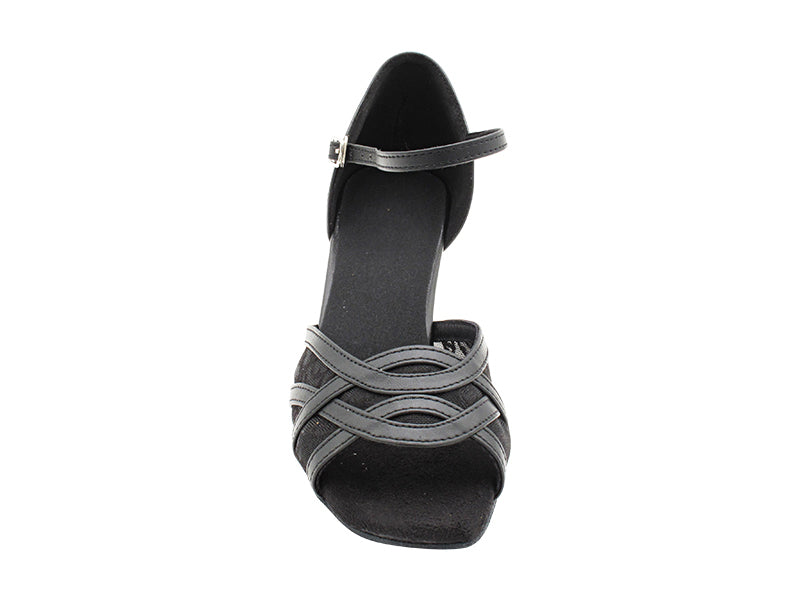 1656 Black Leather & 46 Mesh with 2.5" Low Heel (2899) in the photo