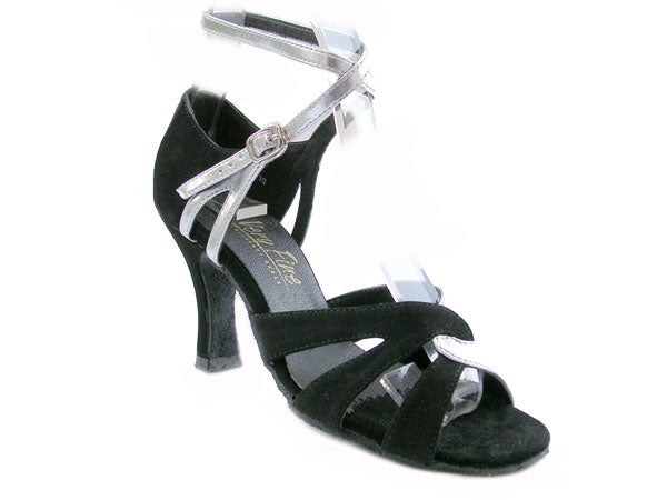 1658 Black Nubuck & Silver Leather