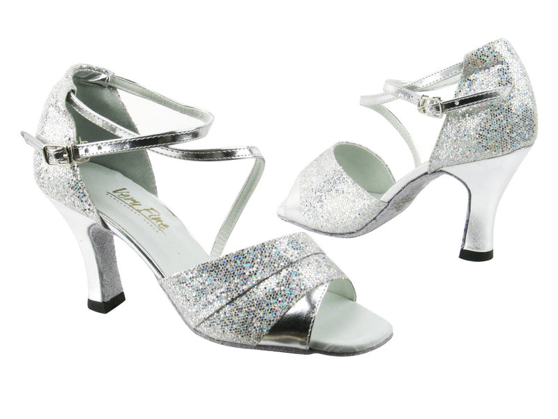 1659 107 Silver Scale_Silver Leather with 3" heel in the photo