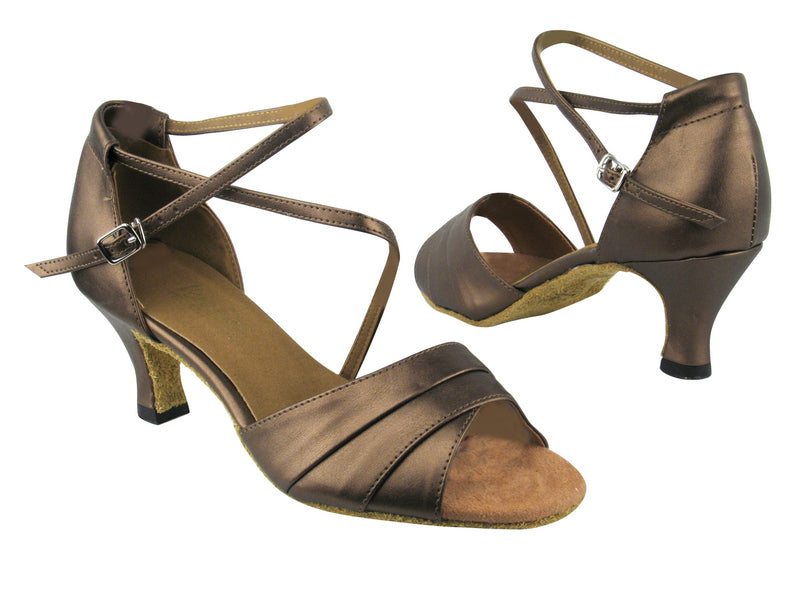 1659 59 Copper Leather with 2.5" low heel in the photo