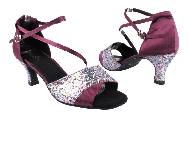 1659 187 Purple Illusion_H_Sparkle_111 Purple Satin with 2.5" Heel in the photo
