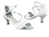 1659 White Leather_7 Silver Sparkle_H_Silver Leather_S with 2.6" Flare Heel in the photo