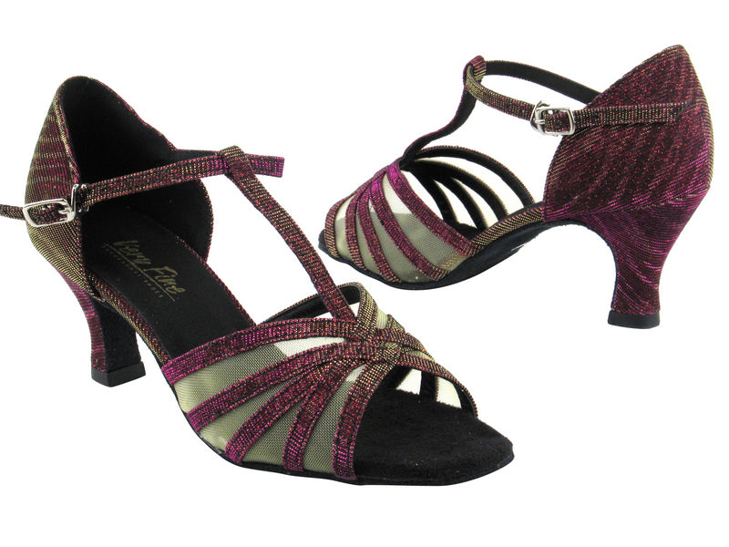 16612 96 Red Illusion_Flesh Mesh with 2.5" low heel in the photo