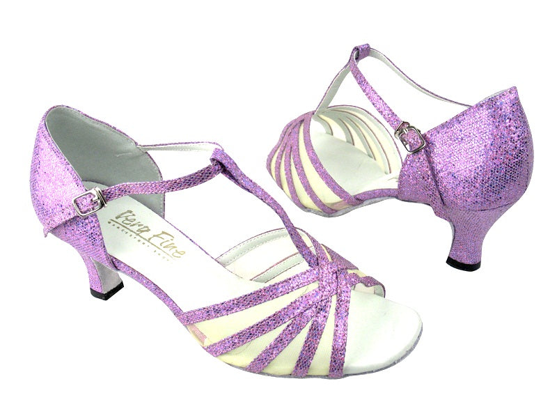 16612 190 Purple Scale_Flesh Mesh_White Insole with 2.5" Low heel in the photo