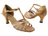 16612 Brown Satin & Flesh Mesh with 2.5" Heel (2899) in the photo