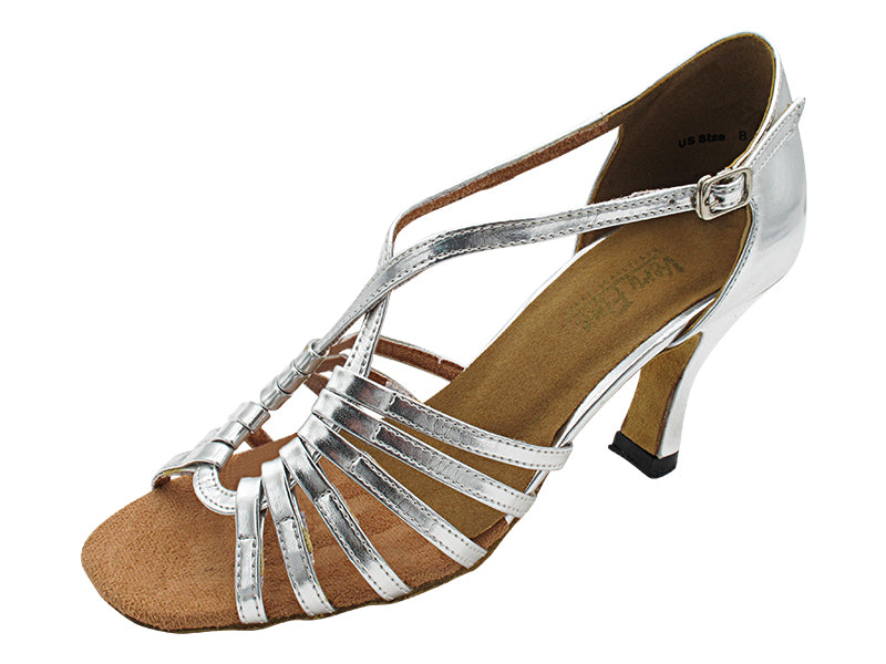 1661 Silver Leather with 3" Heel in the photo