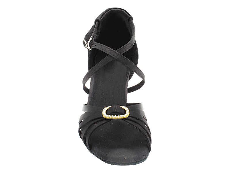 1666 Black Satin with 2.5" Heel (2899) in the photo