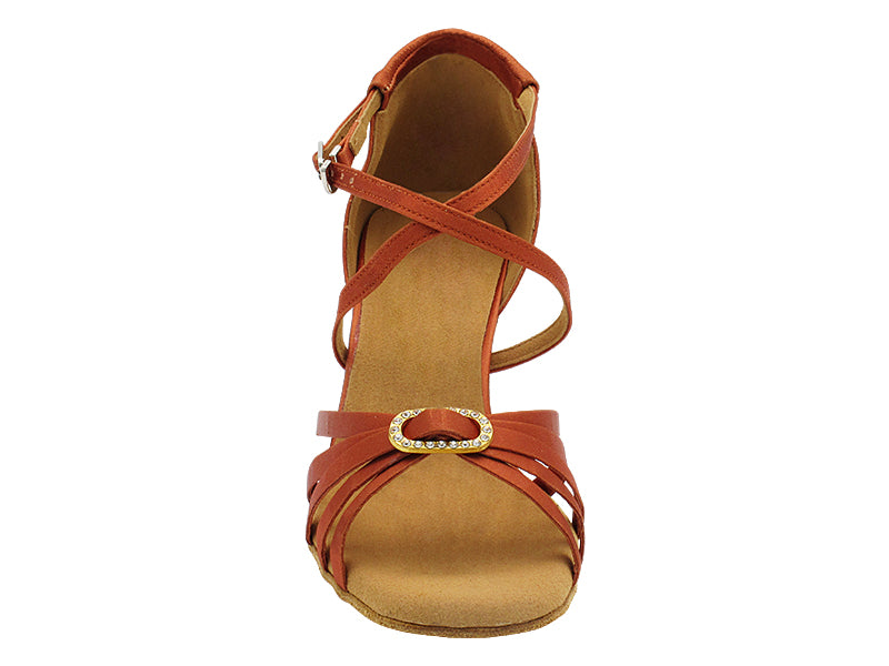 1666 Dark Tan Satin with 2.5" Heel (2899) in the photo