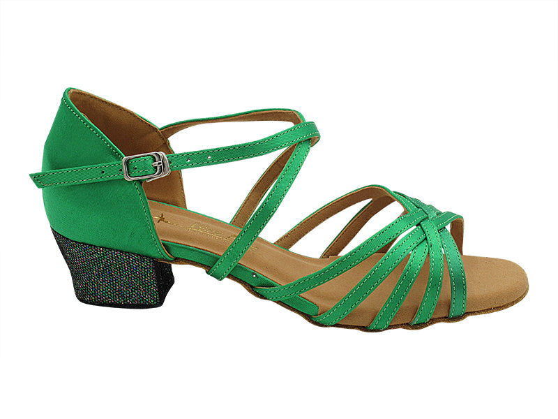 1670C 075 Green Satin_013 Green Illusion Scale_H with 1.5" Heel (2001) in the photo