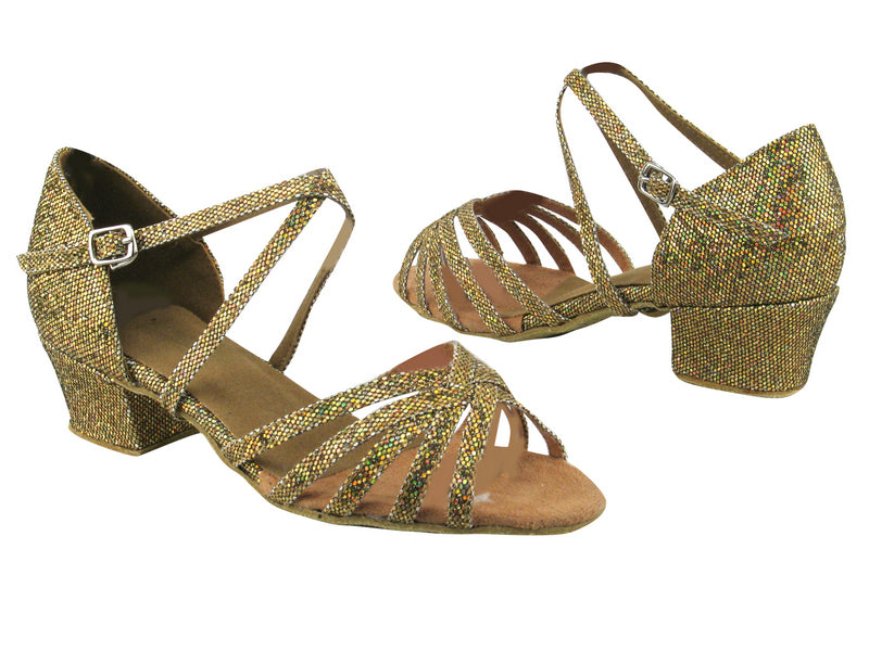 1670C 113 Gold Scale with 1.5" medium heel in the photo