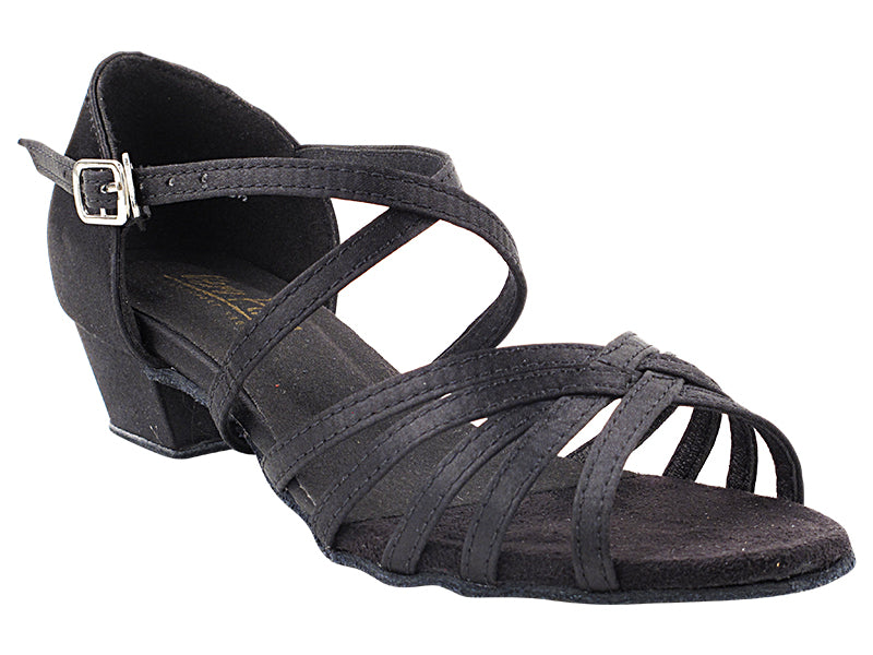1670CG Black Satin with 1.5" heel in the photo