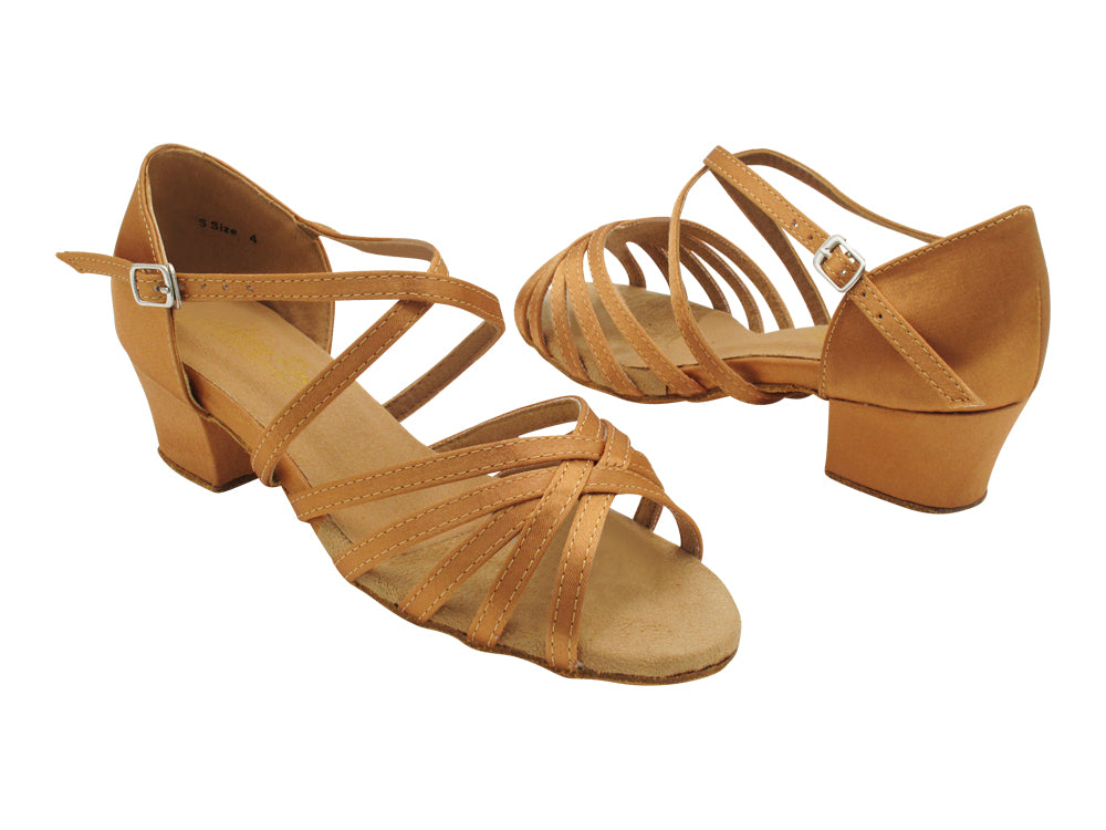 1670CG Brown Satin with 1.5" heel in the photo