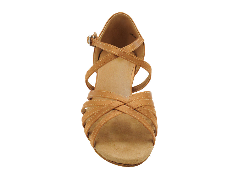1670CG Brown Satin with 1.5" heel in the photo