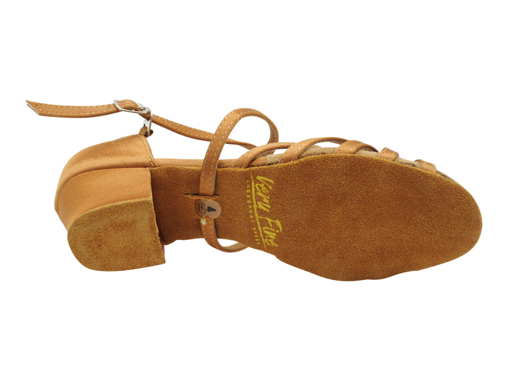 1670CG Brown Satin with 1.5" heel in the photo