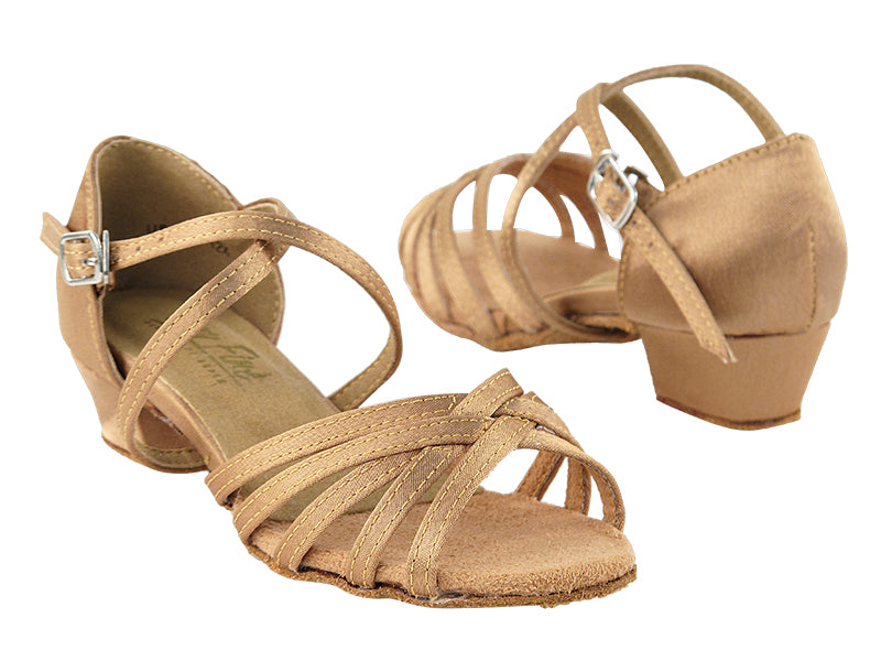 1670CG Brown Satin with 1.5" heel in the photo